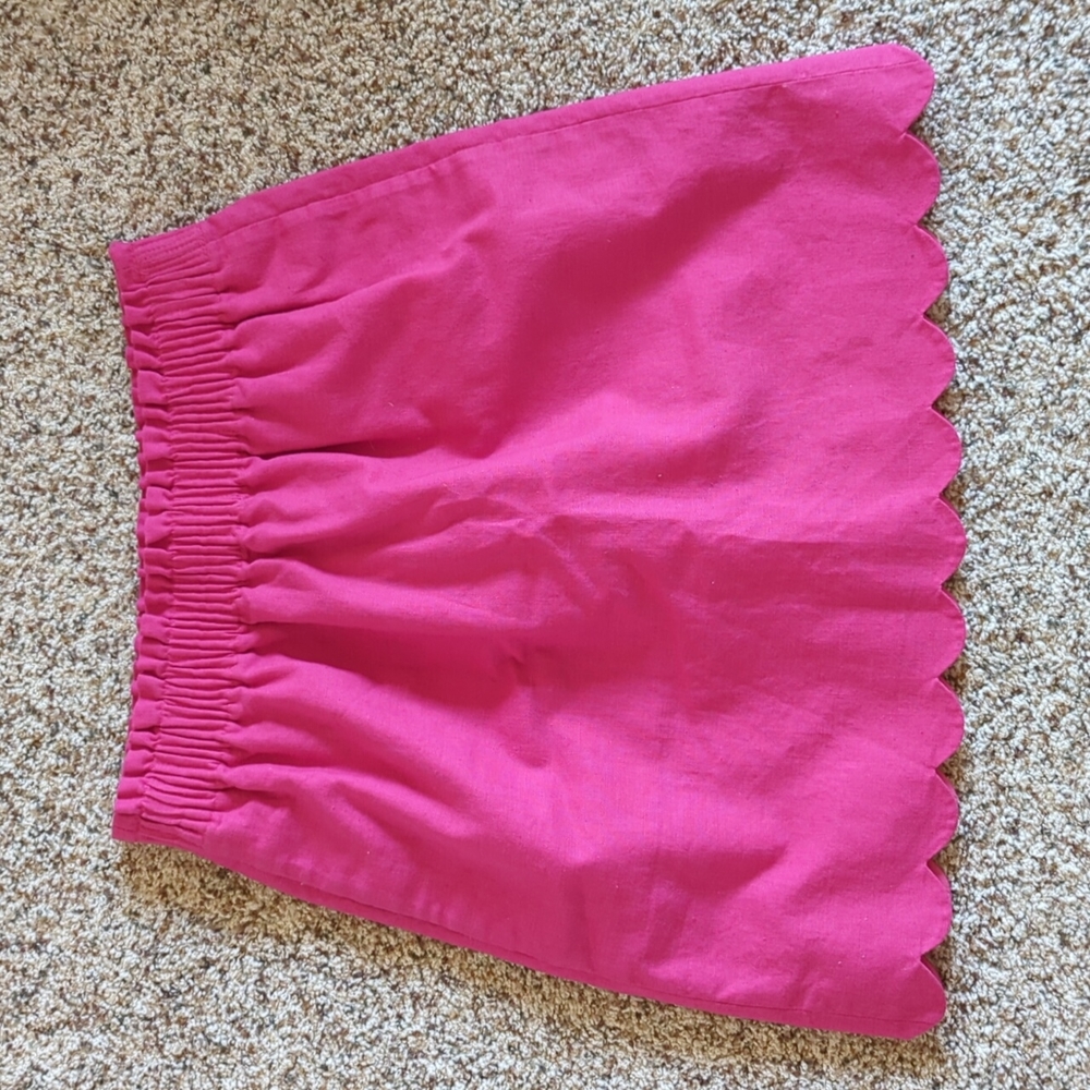 J. Crew Factory Pink Scalloped Skirt Size 2
